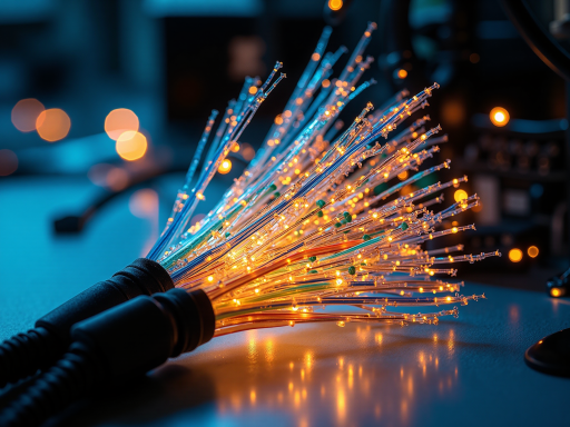 光纤网络基础设施,全国光缆分布示意图,现代化网络设备